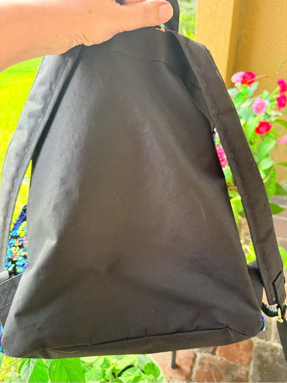 Justice Iridescent Sequin Backpack in Blue and Multicolor